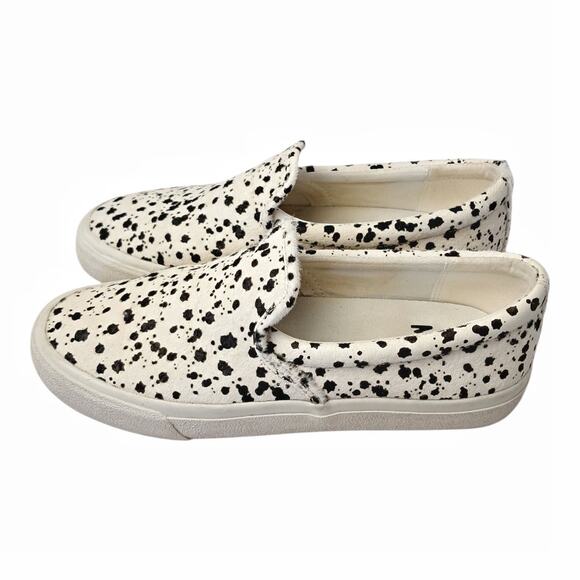 MADEWELL Sidewalk Slip-On Sneakers Splatter Painted Calf Hair Unisex Casual - Picture 3 of 13